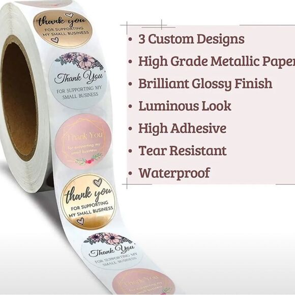 Thank You Stickers, Labels, Office Stationery Decorative Labels 500pcs - Picture 2 of 3